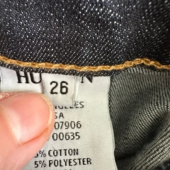 Hudson Charlotte Moto Super Skinny Jeans Dark Wash Style WM493DIF Size 26 - Picture 10 of 16